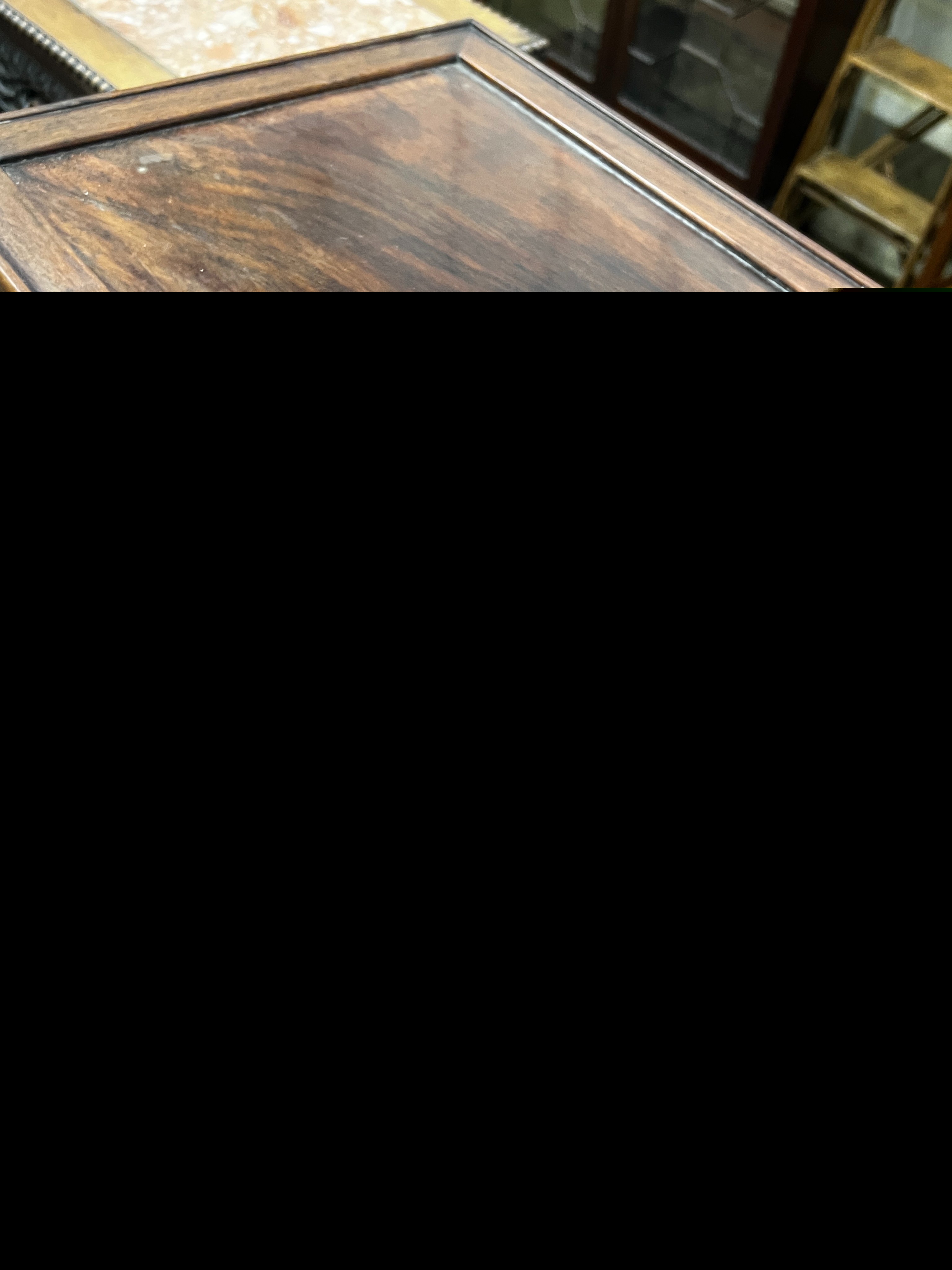 A quartetto of Chinese rectangular hongmu tea tables, width 49cm, depth 32cm, height 66cm
